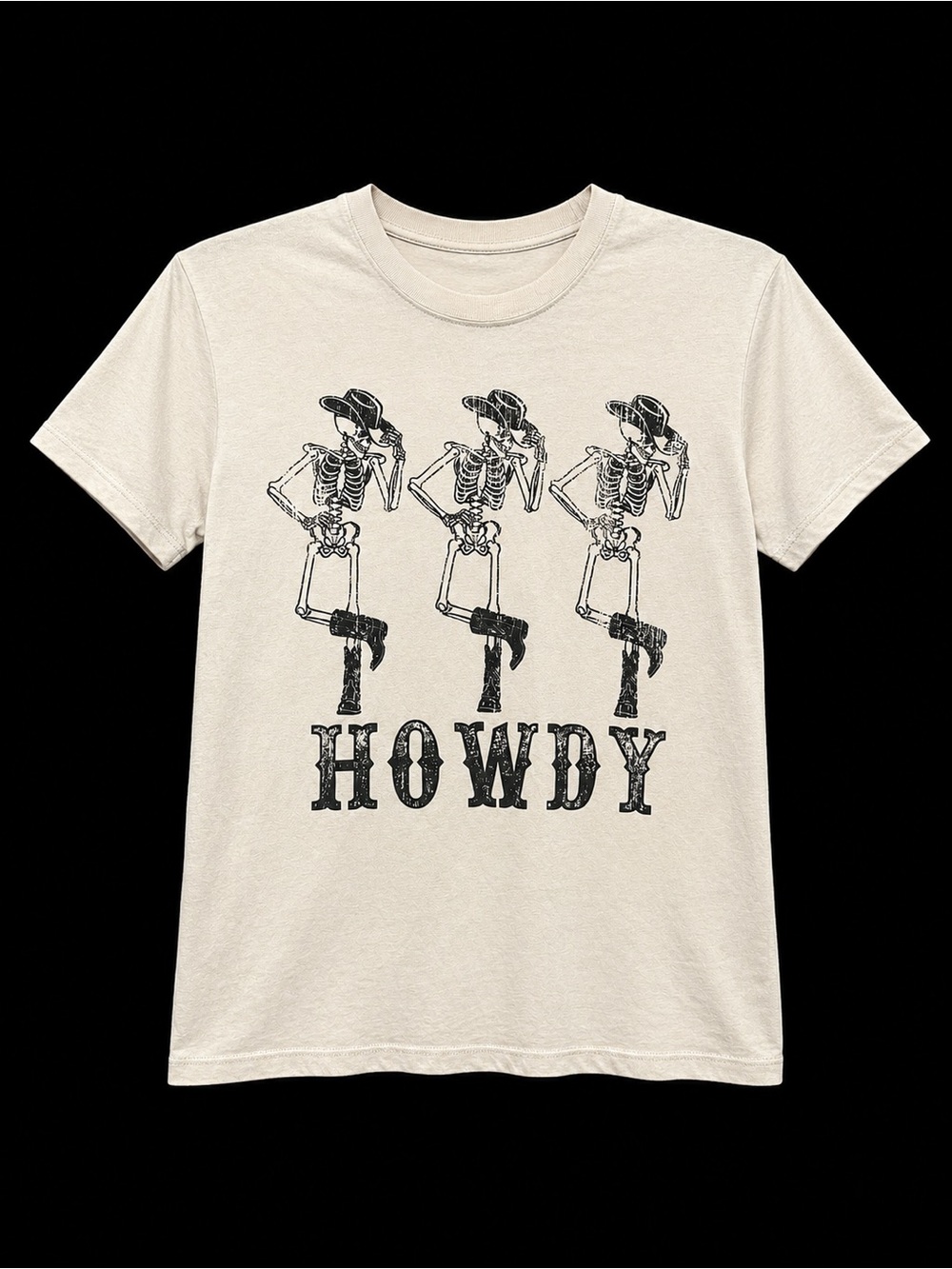 Goodie Two Sleeves “Howdy” Skeleton Cowboy Graphic Tee